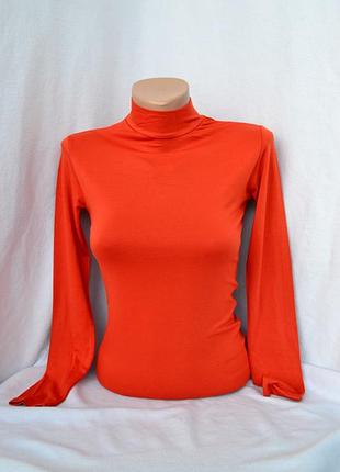 Гольф базовый черный женский водолазка классическая  футболка с длинным рукавом4 фото