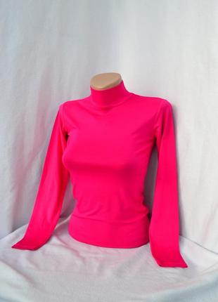 Гольф базовый черный женский водолазка классическая  футболка с длинным рукавом5 фото