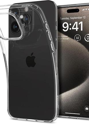 Чехол spigen для iphone 15 pro max - liquid crystal, crystal clear (acs06557) 4774008