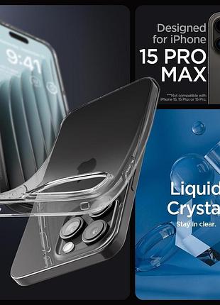 Чохол spigen для iphone 15 pro max - liquid crystal, crystal clear (acs06557) 4774008 4