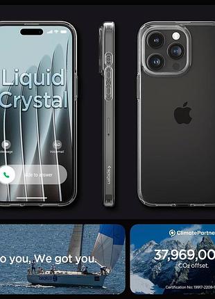 Чохол spigen для iphone 15 pro max - liquid crystal, crystal clear (acs06557) 4774008 5