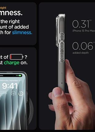 Чохол spigen для iphone 15 pro max - liquid crystal, crystal clear (acs06557) 4774008 6