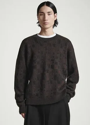 Джемпер мужской cos geometric jacquard-knit jumper / м