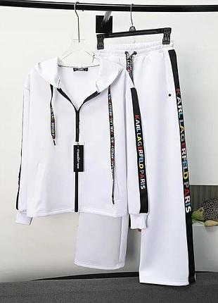 Костюм женский karl lagerfeld черный белый 4