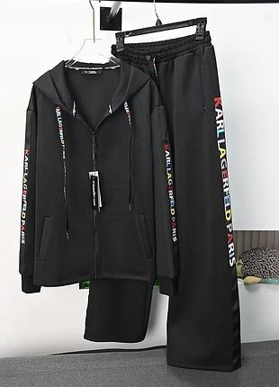 Костюм женский karl lagerfeld черный белый 6