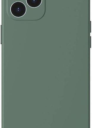 Чехол baseus для iphone 12 pro max liquid silica gel, green (wiapiph67n-yt6a) 4977152