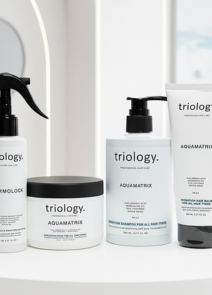 Набор aquamatrix triology (шампунь, бальзам, маска, термозащита thermolock)