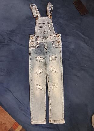 Джинсовый комбинезон 6-7роков kids wear made in turkey