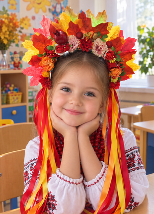 Обруч на праздник осени, осенний обруч 🍁🍂🍁