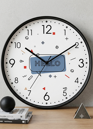 Часыactuel hello пластиковые, 30 см