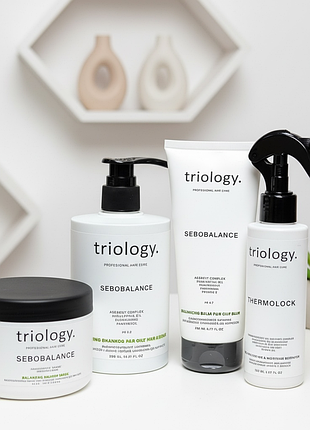 Sebobalance triology набор: шампунь, бальзам, маска, спрей-термозащита thermolock