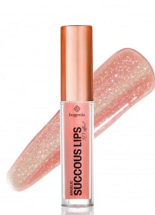 Bg711 помада жидкая для губ succous lips angelic 3d effect bogenia, 011