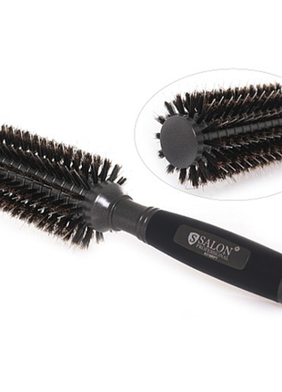 Комбинированный пластиковый браш salon professional с натуральной щетиной 6319 rpt