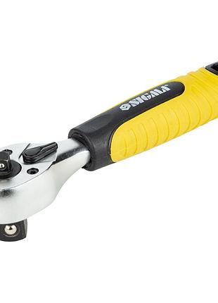 Ключ-трещотка двухсторонняя укороченная 1/4"-1/2" 145мм 72t crv sigma (6050251) 4549536