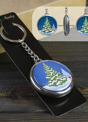 Брелок 6850 объемный ель в лесу 5162041