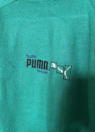 Винтажный зеленый свитер puma 2