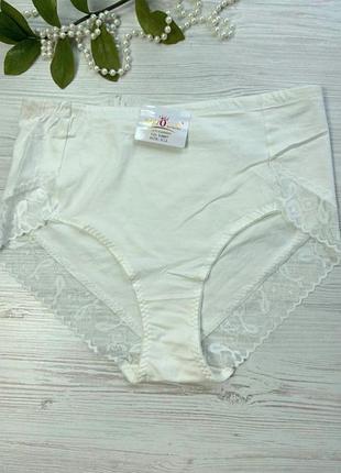 Трусики женские из хлопка декорированы кружевом размер 2xl арт.0005🎀