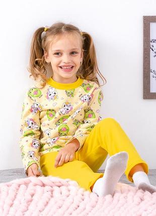 Пижама для девочки демисезонная, футер начос, 100% хлопок, 116см, 122см, 128см, 134 см 122