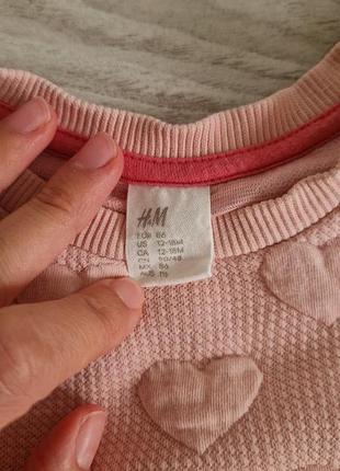 Кофта свитшот без утепления h&amp;m, 86р 3