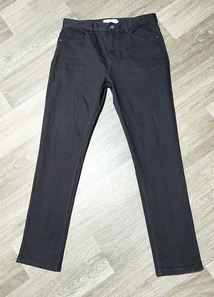 Чоловічі сірі однотонні джинси, розмір 34/33 slim.