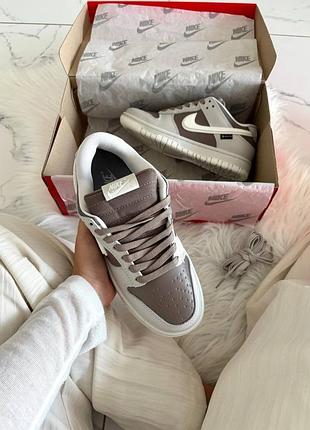 Кросівки nike dunk brown grey gore tex termo 5