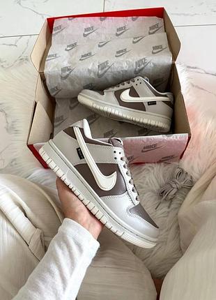 Кросівки nike dunk brown grey gore tex termo 7