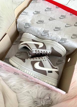 Кросівки nike dunk brown grey gore tex termo 6