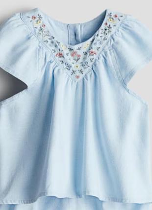 Льняная блуза от h&amp;m на 12-18месяц