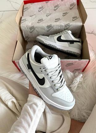 Кросівки nike dunk white grey gore tex termo 6