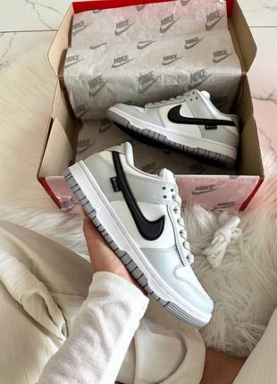 Кросівки nike dunk white grey gore tex termo 5