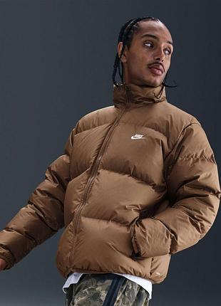 Оригинальн! сша! мужской пуховик nike club puffer brown ib2975-235 куртка новое состояние
