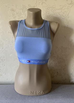 Базовий бавовняний топ бра tommy hilfiger р.s