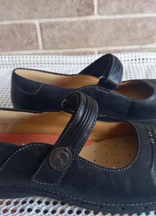 Кожаные туфли балетки clarks 38р