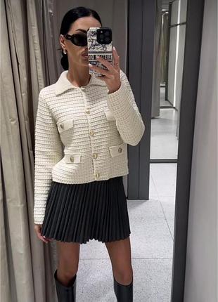 Кардиган жіночий zara вʼязаний кардиган з ґудзиками с