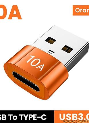 Otg адаптер перехідник з usb type c мама на usb type a папа конвертер usb type c usb 3.0 type a 10a