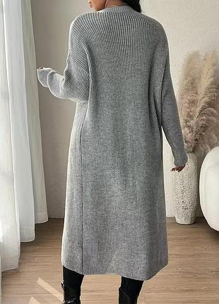 Удлиненный серый свитер 2xl-3xl 2