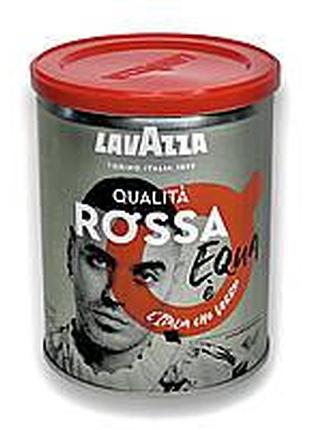 Кофе молотый lavazza для итальянского рынка 50% arabica/50% robusta qualita rossa, ж/б 250 г