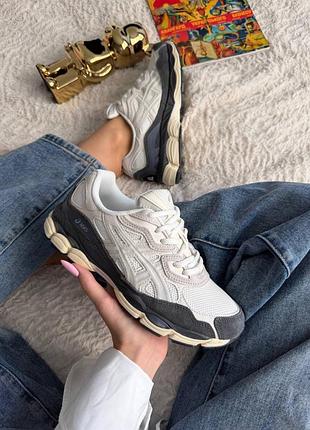 Кросівки asics gel nyc white smoke grey