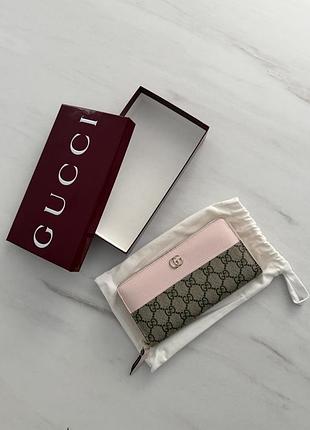 Гаманець gucci новий / bi-colour gg marmont zip around wallet
