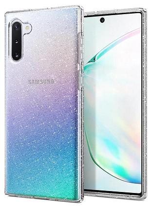 Чехол spigen для samsung galaxy note 10 liquid crystal glitter, crystal quartz (628cs27371) 4772359