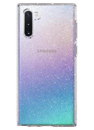 Чехол spigen для samsung galaxy note 10 liquid crystal glitter, crystal quartz (628cs27371) 4772359 6