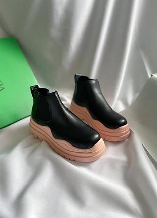 Жіночі черевики bottega veneta mini pink no logo
