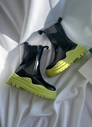 Жіночі черевики bottega veneta yellow no logo