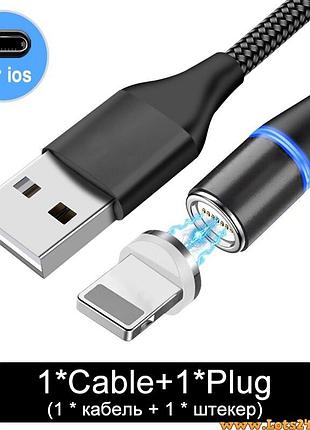 Магнитная зарядка usb iphone lightning магнитный дата кабель для быстрой зарядки зарядка на магните для айфона
