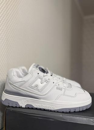Чоловічі спортивні кросівки new balance 550 white/grey classic 43 розмір, 26,5 см