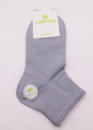 Жіночі шкарпетки бамбук 37-41 сірі корона 8271