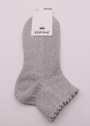 Женские носки eco cotton 36-41 серые корона 5582