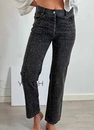 Джинси в камінцях zara
