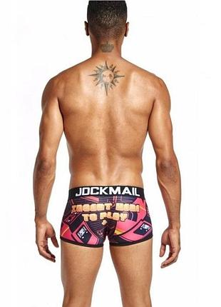 Боксери чорного кольору з малюнком jockmail 4