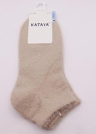 Пушистые носки термо норка 36-41 кофейные kataya 2965